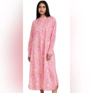 MILLE Sadie Long Caftan Pink Carnation Floral Size Small NWT